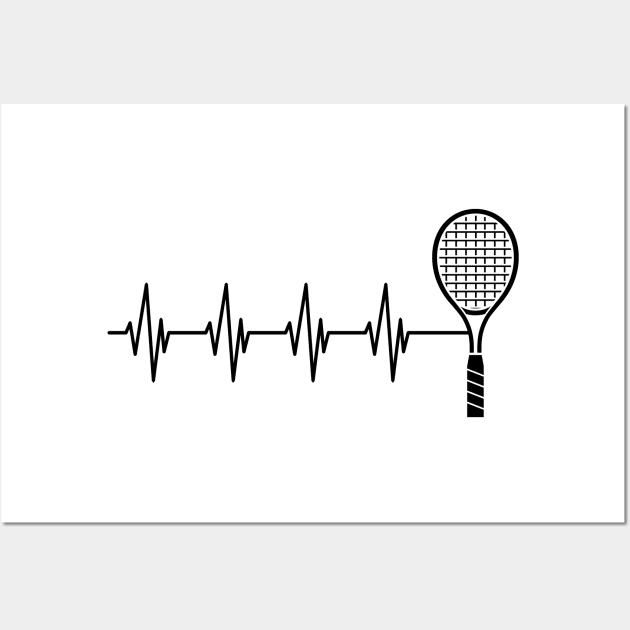 Tennis Heartbeat Wall Art by KC Happy Shop